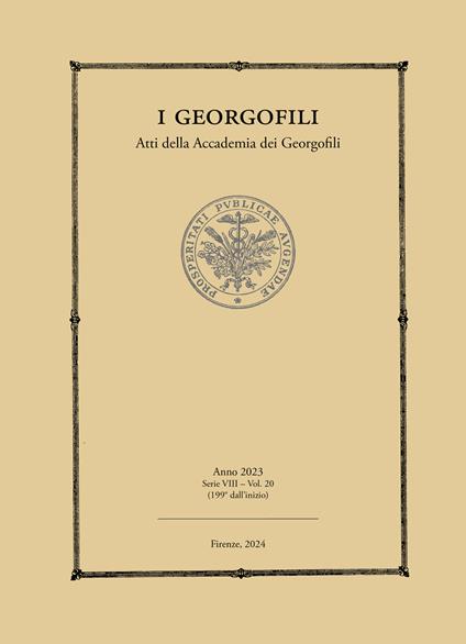I Georgofili. Atti della Accademia dei Georgofili (2023). Vol. 20 - copertina