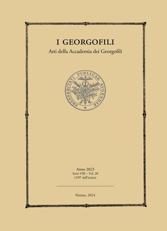 I Georgofili. Atti della Accademia dei Georgofili (2023). Vol. 20 - copertina