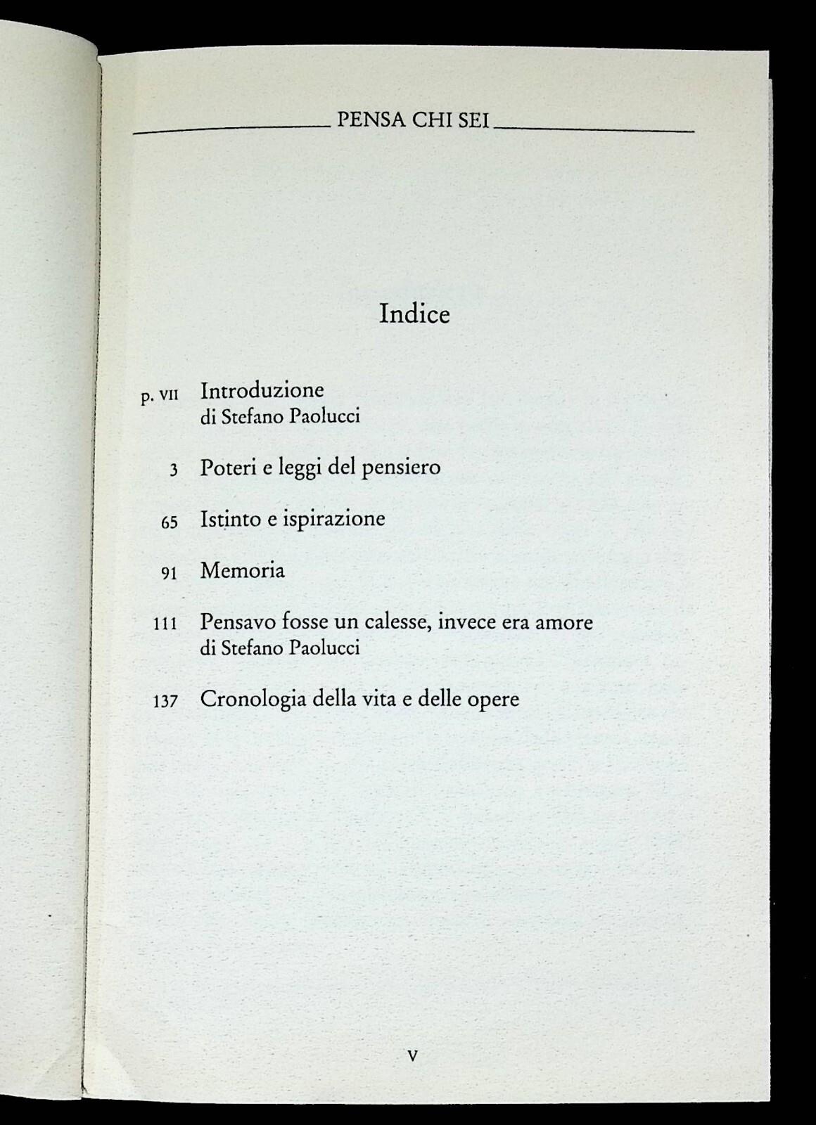 Pensa chi sei: Poteri e leggi del pensiero-Istinto e ispirazione-Memoria