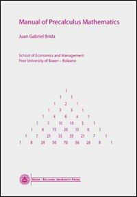 Manual of precalculus mathematics - Juan G. Brida - copertina