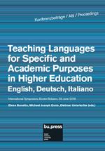 Teaching languages for specific and academic purposes in higher education: English, Deutsch, Italiano. Proceedings (29 June 2018)
