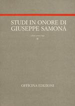 Studi in onore di Giuseppe Samonà