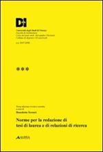 Norme per la redazione di tesi di laurea e di relazioni di ricerca