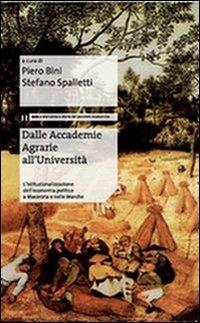 Dalle Accademie agrarie all'Università. L'istituzione dell'economia politica a Macerata e nelle Marche - copertina