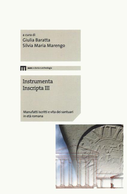 Instrumenta inscripta III. Manufatti iscritti e vita dei santuari in età romana - copertina