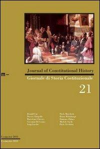 Giornale di storia costituzionale. Primo semestre 2011. Vol. 21 - copertina