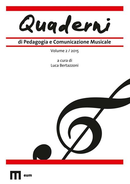 Quaderni di pedagogia e comunicazione musicale (2015). Vol. 2 - copertina
