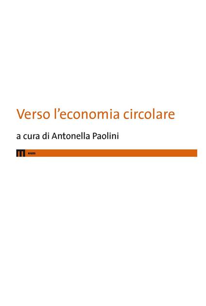 Verso l'economia circolare - copertina