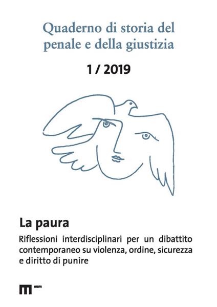 Quaderno di storia del penale e della giustizia (2019). Vol. 1: La paura - copertina