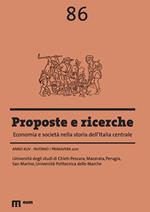 Proposte e ricerche. Economia e società nella storia dell'Italia centrale (2021). Vol. 86: Inverno/primavera.