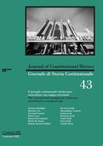 Giornale di storia Costituzionale-Journal of Constitutional history (2022). Ediz. bilingue. Vol. 43: Il 