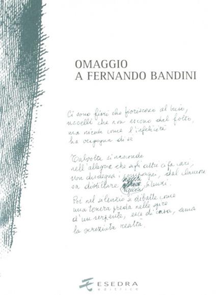 Omaggio a Fernando Bandini - Erasmo Leso,Annalisa Spinello,Andrea Afribo - copertina