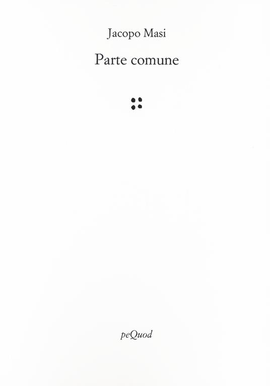 Parte comune - Jacopo Masi - copertina