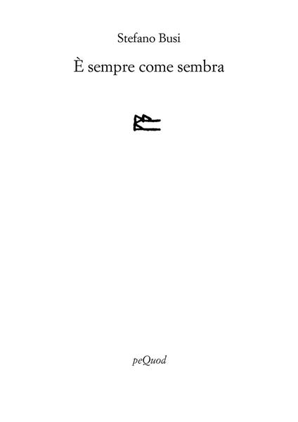 È sempre come sembra - Stefano Busi - copertina