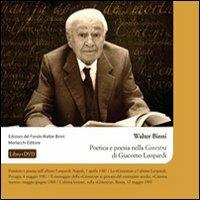 Poetica e poesia nella «Ginestra» di Giacomo Leopardi. Con DVD - Walter Binni - copertina
