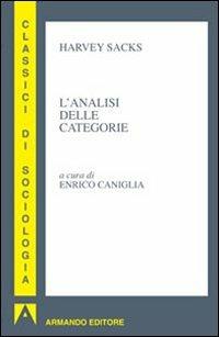 L'analisi delle categorie - Harvey Sacks - copertina