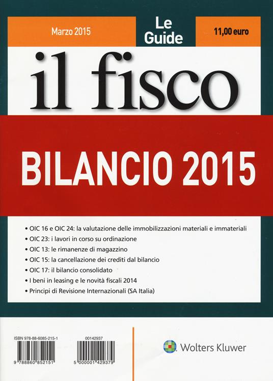 Le guide il fisco (2015). Vol. 3: Bilancio 2015 - copertina