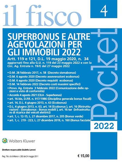 Superbonus e altre agevolazioni per gli immobili 2022 - copertina