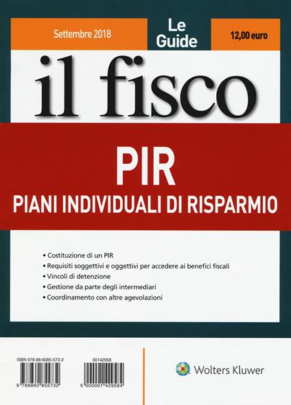 PIR piani individuali di risparmio - Marco Piazza,Chiara Resnati - copertina