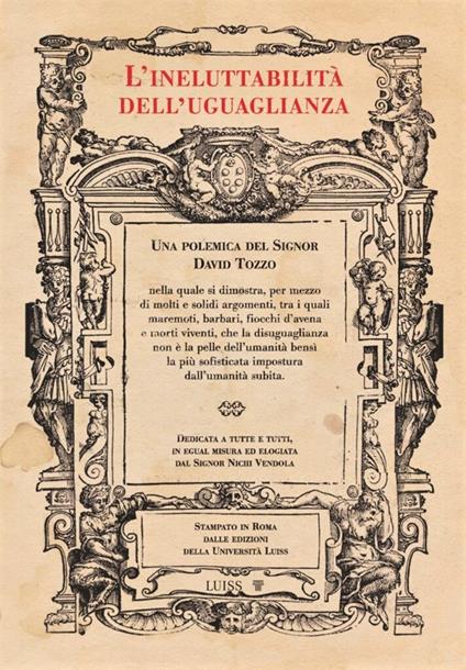 L'ineluttabilità dell'uguaglianza - David Tozzo - copertina