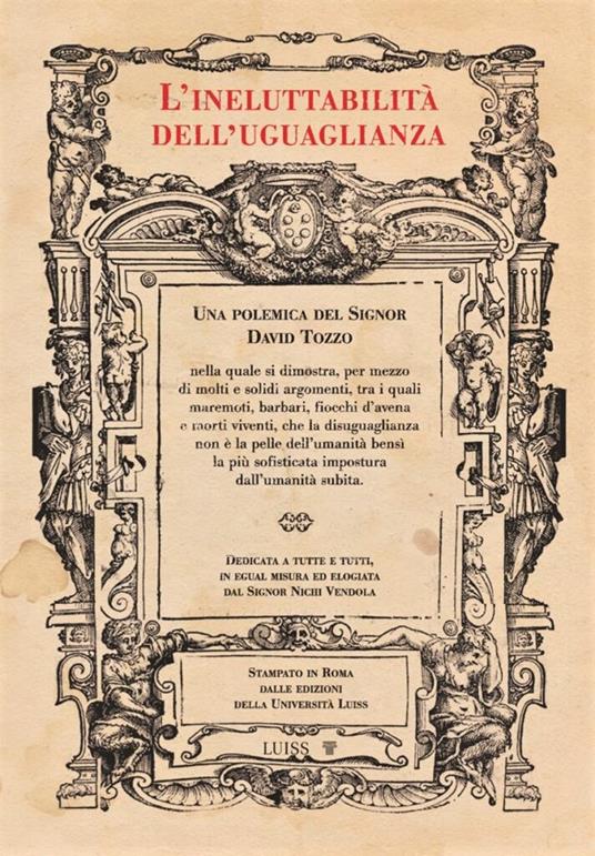 L'ineluttabilità dell'uguaglianza - David Tozzo - copertina