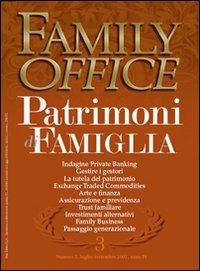 Family office (2007). Vol. 3: Il trust familiare: l'ontologia differenza con gli altri istituti. - copertina
