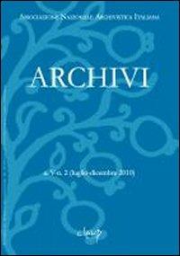 Archivi. Luglio-dicembre 2010 - copertina