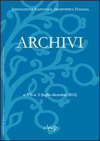 Archivi. Luglio-dicembre 2012 - copertina