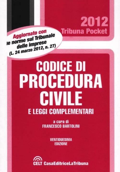 Codice di procedura civile e leggi complementari - copertina