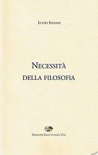 Necessità della filosofia - Lucio Saviani - copertina