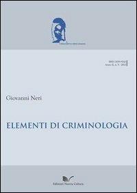 Elementi di criminologia - Giovanni Neri - copertina