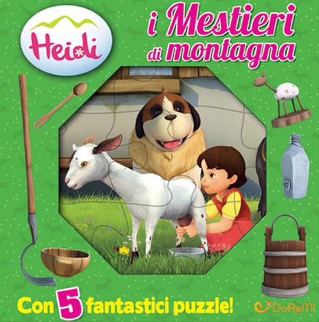 I mestieri della montagna. Heidi. Libro puzzle. Ediz. illustrata - copertina