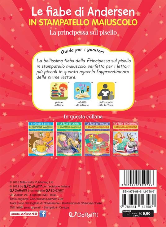 La principessa sul pisello. Le fiabe di Andersen in stampatello maiuscolo. Ediz. a colori - 3