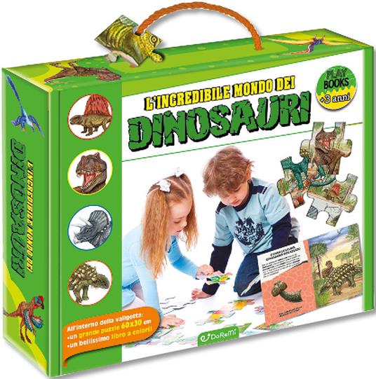 L'incredibile mondo dei dinosauri. Play books. Ediz. a colori. Con puzzle - copertina