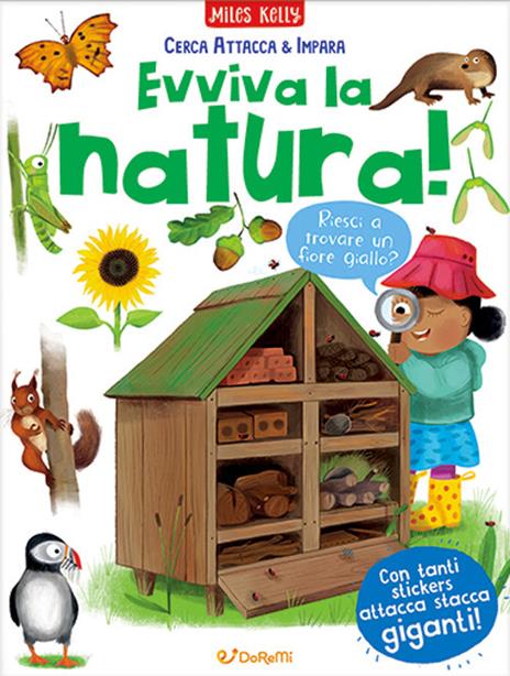 Evviva la natura! Cerca attacca & impara. Con adesivi. Ediz. a colori - copertina