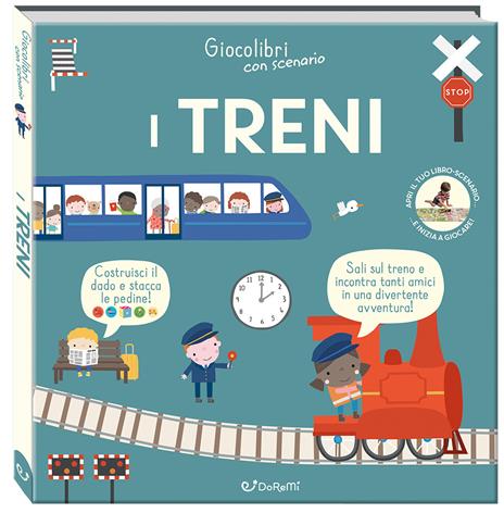 I treni. Giocolibri. Con scenario - copertina