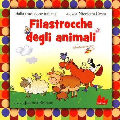 Filastrocche degli animali - Jolanda Restano,Nicoletta Costa - copertina
