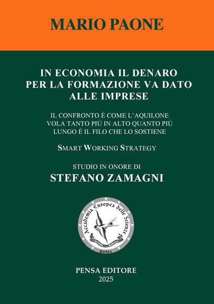 In economia il denaro per la formazione va dato alle imprese. il confronto è come l'aquilone vola tanto più in alto quanto più lungo è il filo che lo sostiene - Mario Paone - copertina