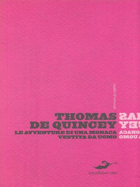 Le avventure di una monaca vestita da uomo - Thomas De Quincey - copertina
