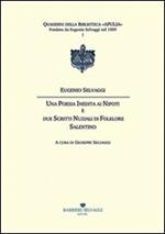 Una poesia inedita ai nipoti e due scritti nuziali di folklore salentino