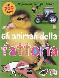Gli animali della fattoria. Impariamo con gli sticker. Ediz. illustrata - copertina