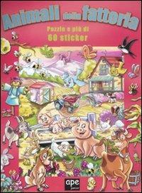 Animali della fattoria. Libro puzzle. Con adesivi - copertina