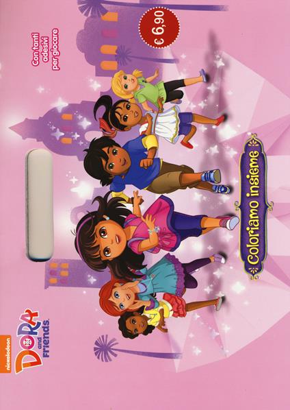 Coloriamo insieme. Dora and Friends. Con adesivi. Ediz. illustrata - copertina