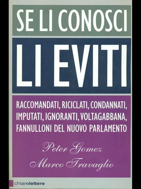 Se li conosci li eviti - Peter Gomez,Marco Travaglio - copertina