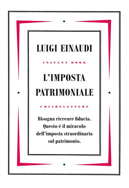 L'imposta patrimoniale - Luigi Einaudi - copertina