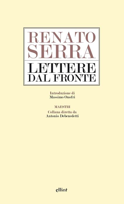 Lettere dal fronte - Renato Serra - copertina