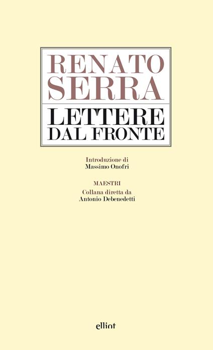 Lettere dal fronte - Renato Serra - copertina