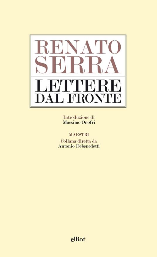 Lettere dal fronte - Renato Serra - copertina