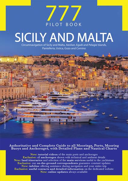 Sicily and Malta. Circumnavigation of Sicily and Malta, Aeolian, Egadi and Pelagie Islands, Pantelleria, Ustica, Gozo and Comino - Dario Silvestro,Marco Sbrizzi,Piero Magnabosco - copertina