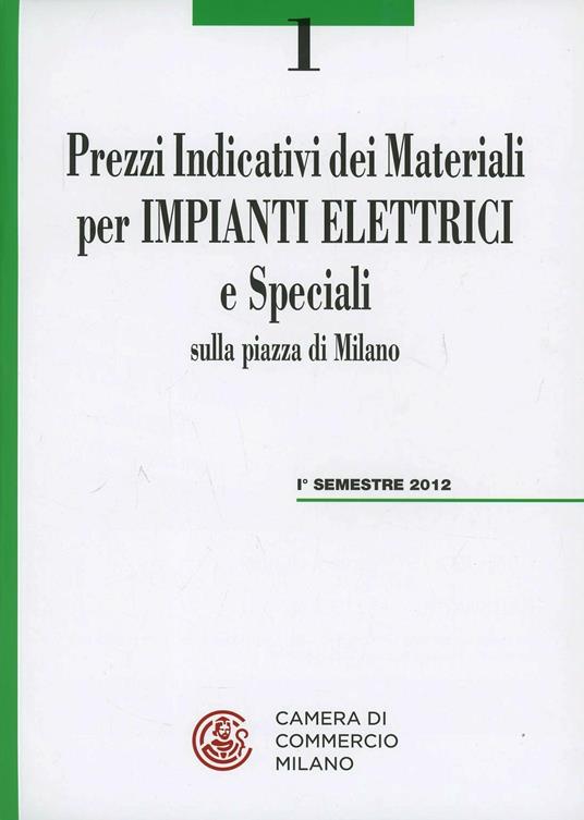 Prezzi indicativi dei materiali per impianti elettrici - copertina
